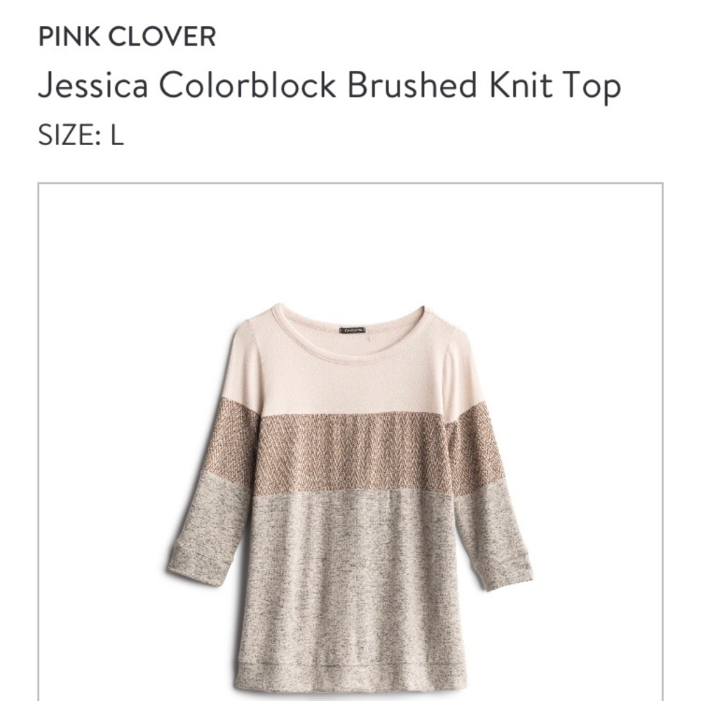 NWT Jessica Colorblock Brushed Knit Top